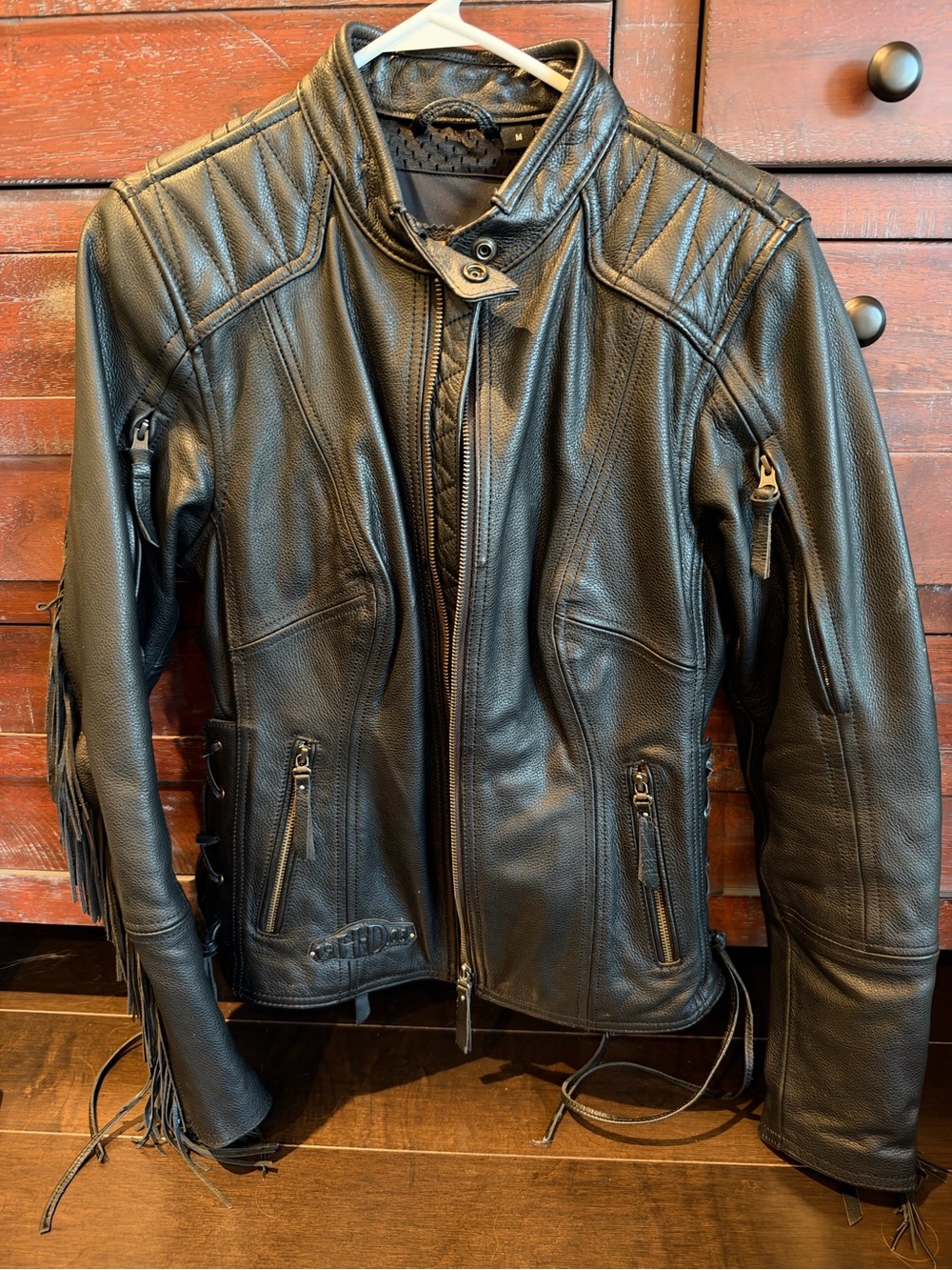 Harley Davidson Women Boone Fringe Leather Jacket
